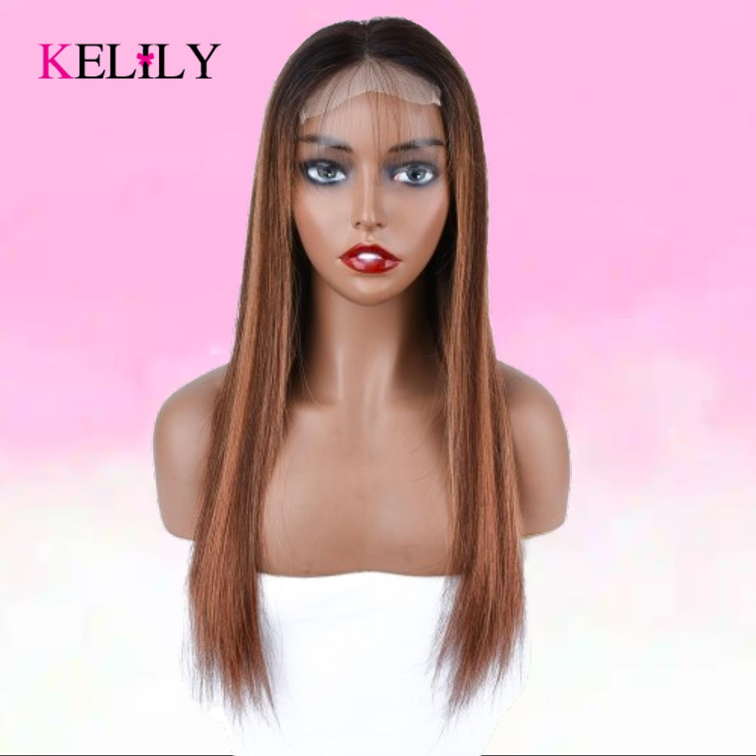 Kelily  Transparent Human Hair Wigs On Sale 13x6 HD Brazilian Lace Frontal Wig For Women