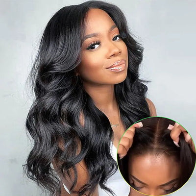 Body Wave Human Hair Wigs With Bangs Full Machine Made Wig Brazilian Wavy Short Bob With Bang Human Hair Wigs For Women