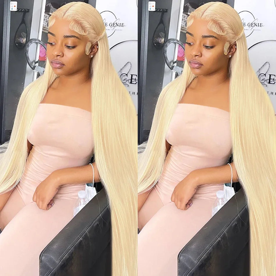 Kelily Straight 613 Blonde Color Straight  Lace Frontal Wig Brazilian Remy Human Hair