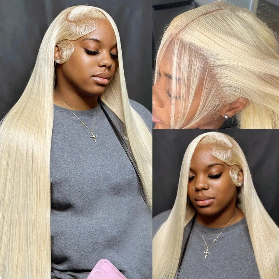 Kelily Straight 613 Blonde Color Straight  Lace Frontal Wig Brazilian Remy Human Hair