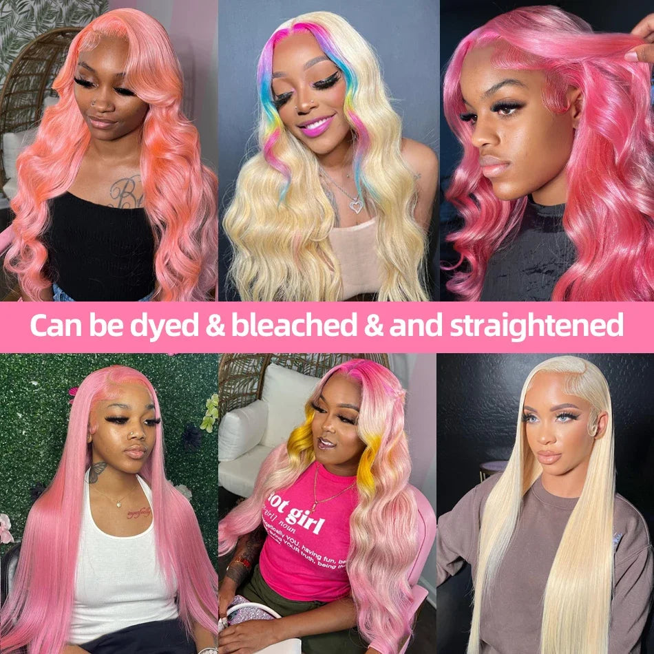 Kelily 613 Blonde Color Body Wave Transparent  Lace Human Virgin Hair Pre Plucked With Natural Baby Hair Body