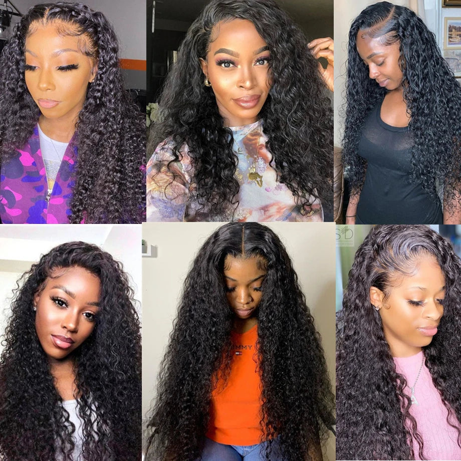 Kelily Water Wave 13x4 13x6 HD Full Lace Frontal Wigs Vigin Human Lace Hair Wig