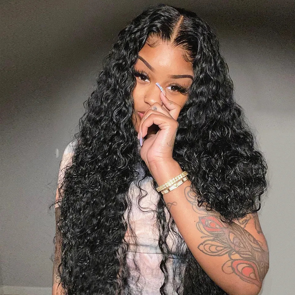 Kelily Water Wave 13x4 13x6 HD Full Lace Frontal Wigs Vigin Human Lace Hair Wig