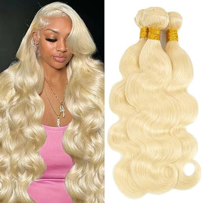 Brazilian Hair 613 Blonde Ombre Hair Body Wave 3 Bundles Human Hair Weaves