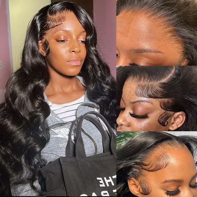 13×4 HD Lace Frontal Wig Pre Plucked With Baby Hair Remy Body Wave HD Lace Front Virgin Human Hair Wigs