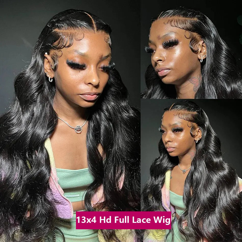 13×4 HD Lace Frontal Wig Pre Plucked With Baby Hair Remy Body Wave HD Lace Front Virgin Human Hair Wigs