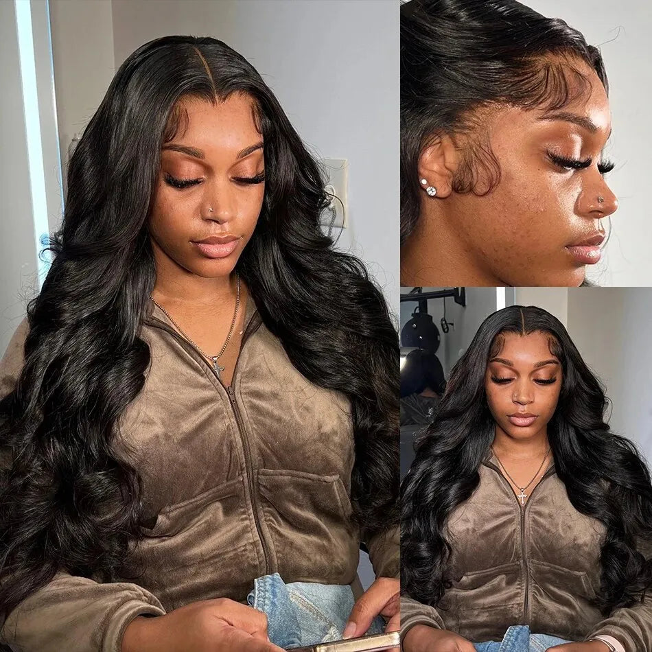 13×4 HD Lace Frontal Wig Pre Plucked With Baby Hair Remy Body Wave HD Lace Front Virgin Human Hair Wigs