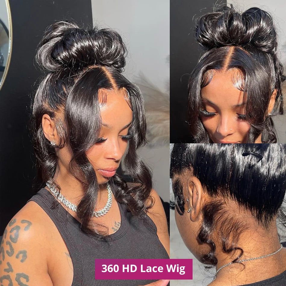 13×4 HD Lace Frontal Wig Pre Plucked With Baby Hair Remy Body Wave HD Lace Front Virgin Human Hair Wigs