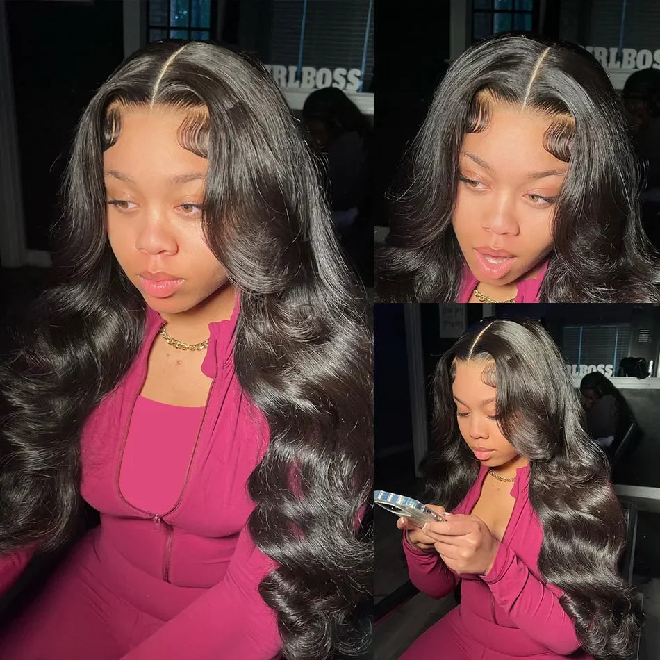 13×4 HD Lace Frontal Wig Pre Plucked With Baby Hair Remy Body Wave HD Lace Front Virgin Human Hair Wigs