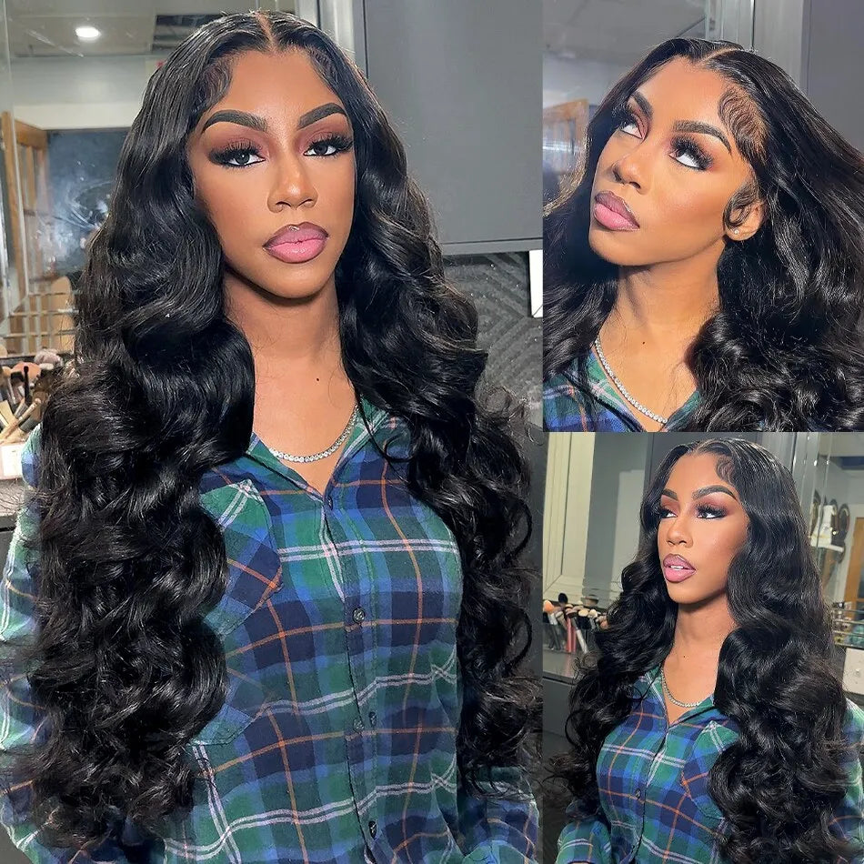 13×4 HD Lace Frontal Wig Pre Plucked With Baby Hair Remy Body Wave HD Lace Front Virgin Human Hair Wigs