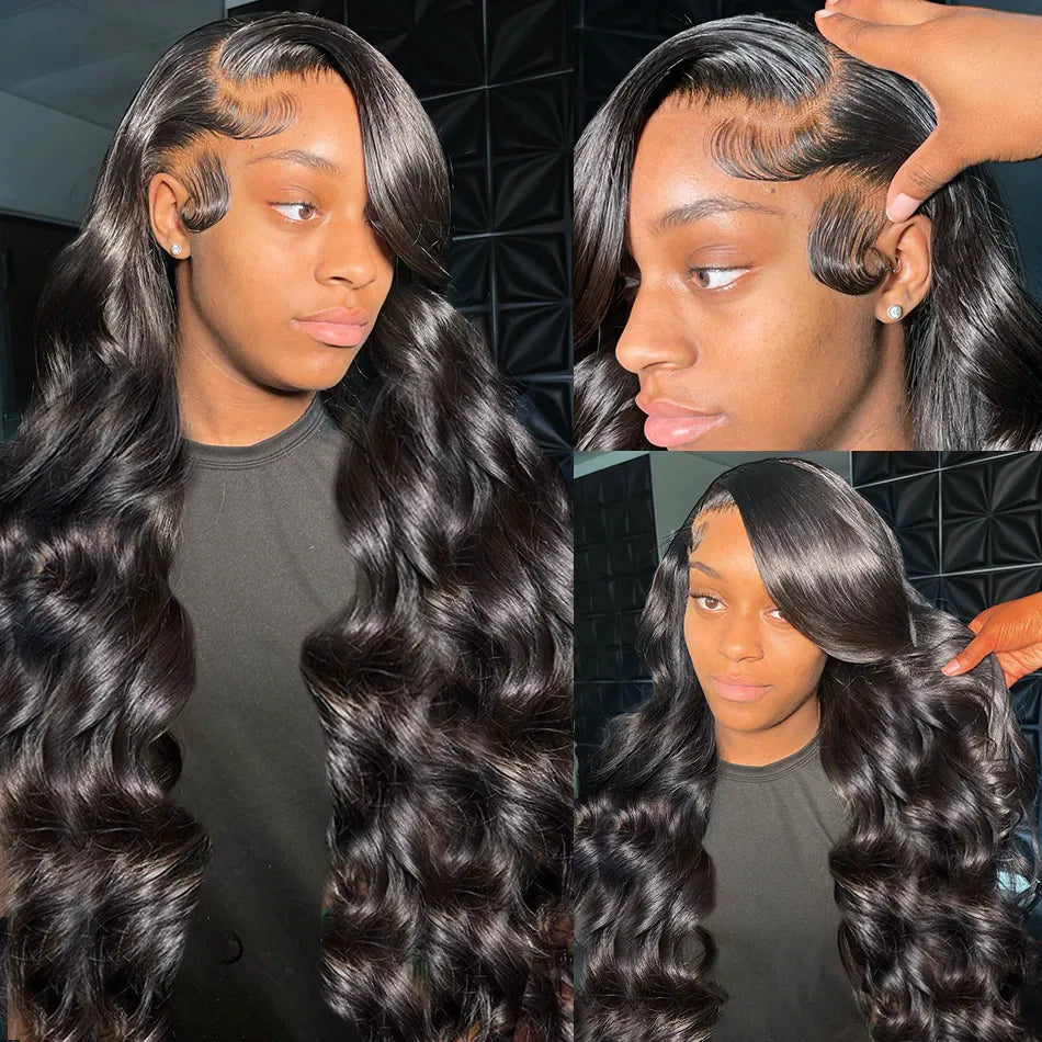 13×4 HD Lace Frontal Wig Pre Plucked With Baby Hair Remy Body Wave HD Lace Front Virgin Human Hair Wigs