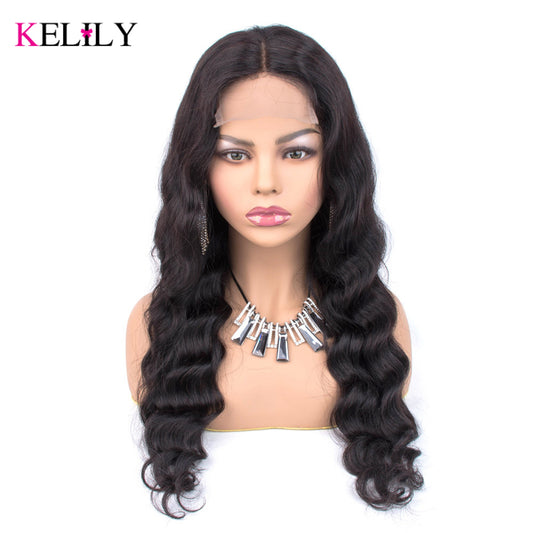 Kelily 13x4 13x6 HD Transparent Body Wave  Lace Front Human Hair For Women Body Wav