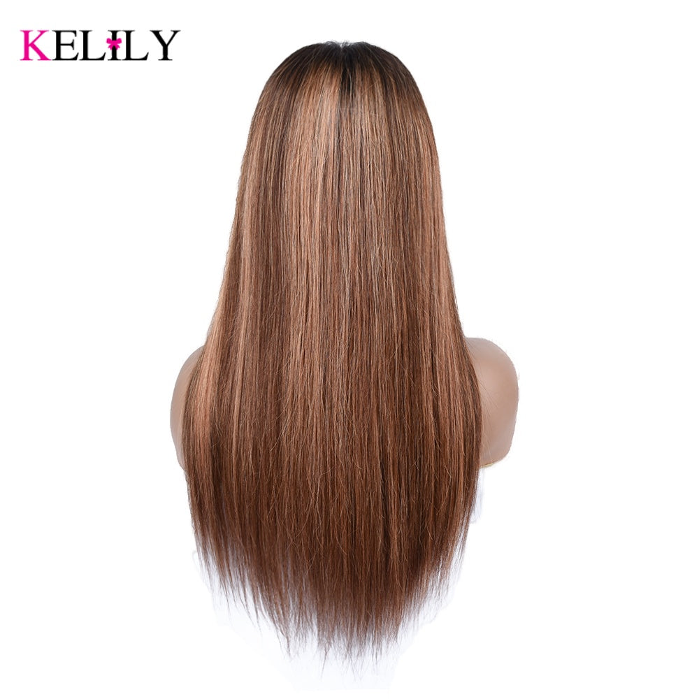 Kelily  Transparent Human Hair Wigs On Sale 13x6 HD Brazilian Lace Frontal Wig For Women