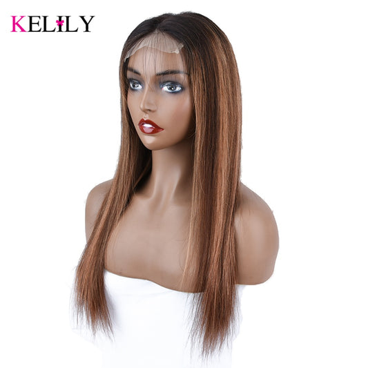 Kelily  Transparent Human Hair Wigs On Sale 13x6 HD Brazilian Lace Frontal Wig For Women