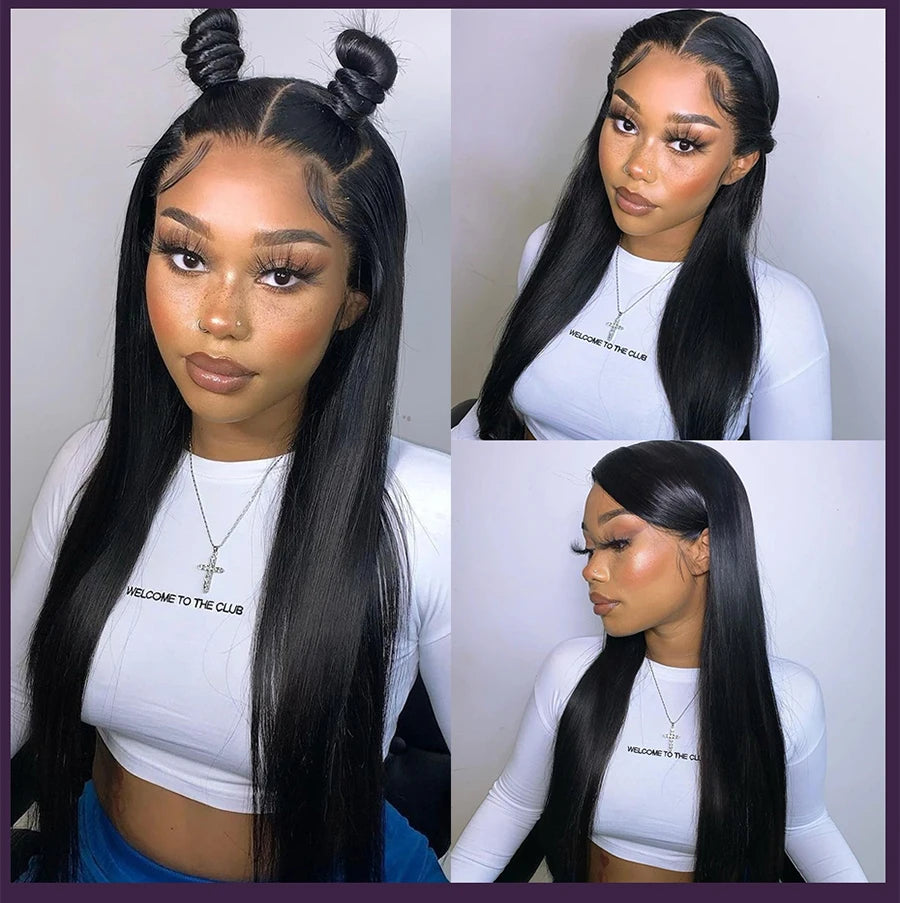 Kelily 13x4 HD Lace Frontal Wigs Silk Straight Human Hair Healthy Virgin Hair Pre Plucked With Natural Baby Hair For Women