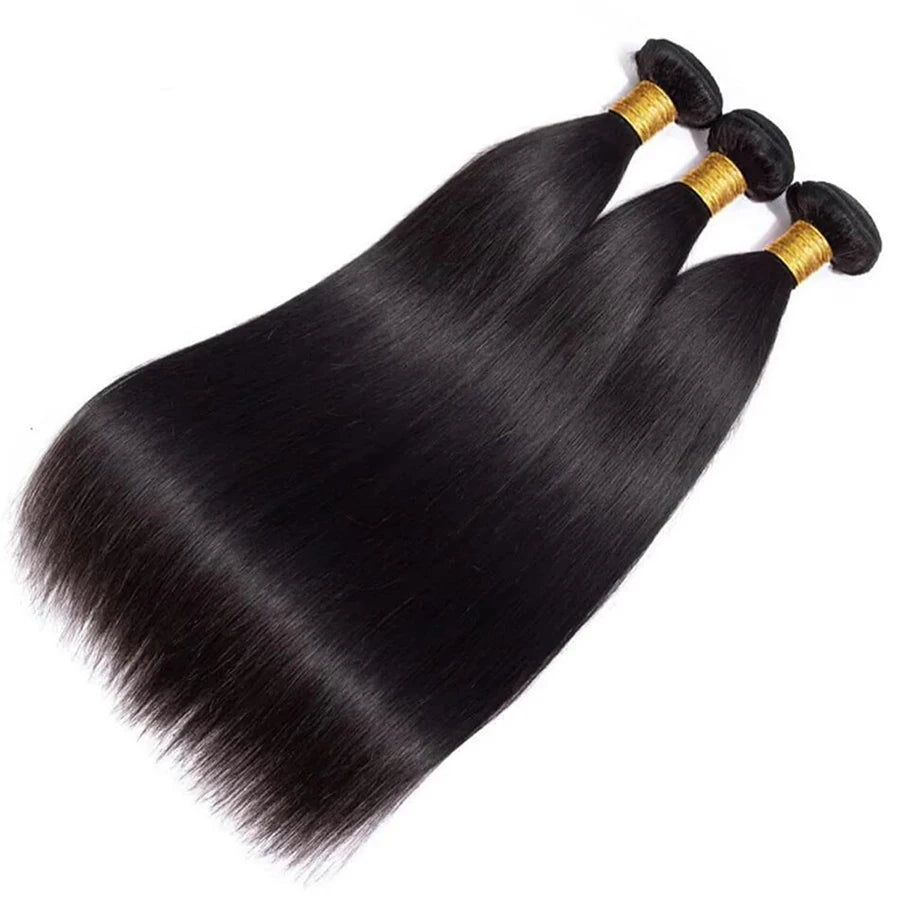 Kelily Hair 8A Grade Straight Virgin Hair 3Bundles Double Machine Weft 100% Virgin Human Hair