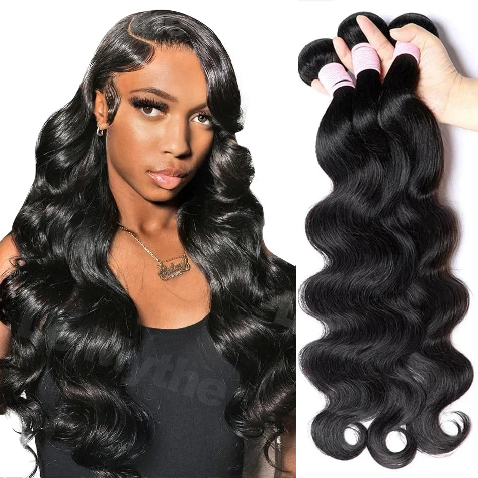 Body Wave 4 Bundles Brazilian Remy 100% Unprocessed Human Hair Wavy Brazilian Hair Weave Extensions Hair