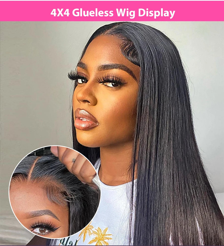 Kelily 13x4 HD Lace Frontal Wigs Silk Straight Human Hair Healthy Virgin Hair Pre Plucked With Natural Baby Hair For Women