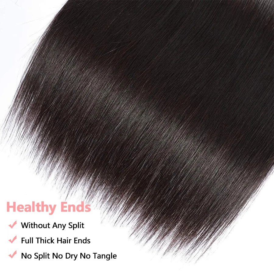 Kelily Hair 8A Grade Straight Virgin Hair 3Bundles Double Machine Weft 100% Virgin Human Hair