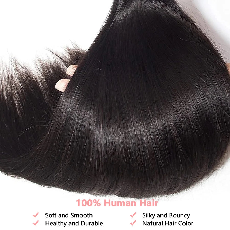 Kelily Hair 8A Grade Straight Virgin Hair 3Bundles Double Machine Weft 100% Virgin Human Hair