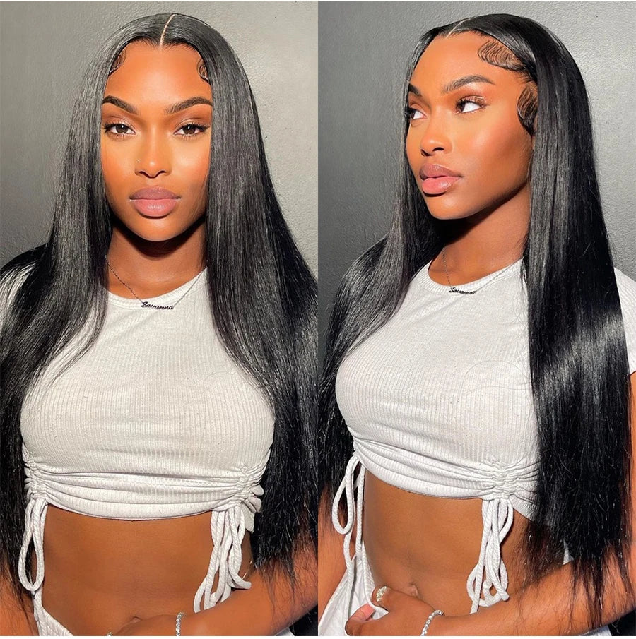 Kelily 13x4 HD Lace Frontal Wigs Silk Straight Human Hair Healthy Virgin Hair Pre Plucked With Natural Baby Hair For Women