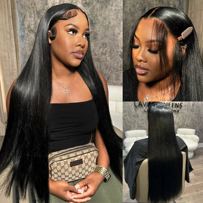 Kelily Glueless Bleached PrePlucked 4x4 5x5 Closure Wigs Brazilian Virgin Straight Front Lace Wigs Beginner Friendly