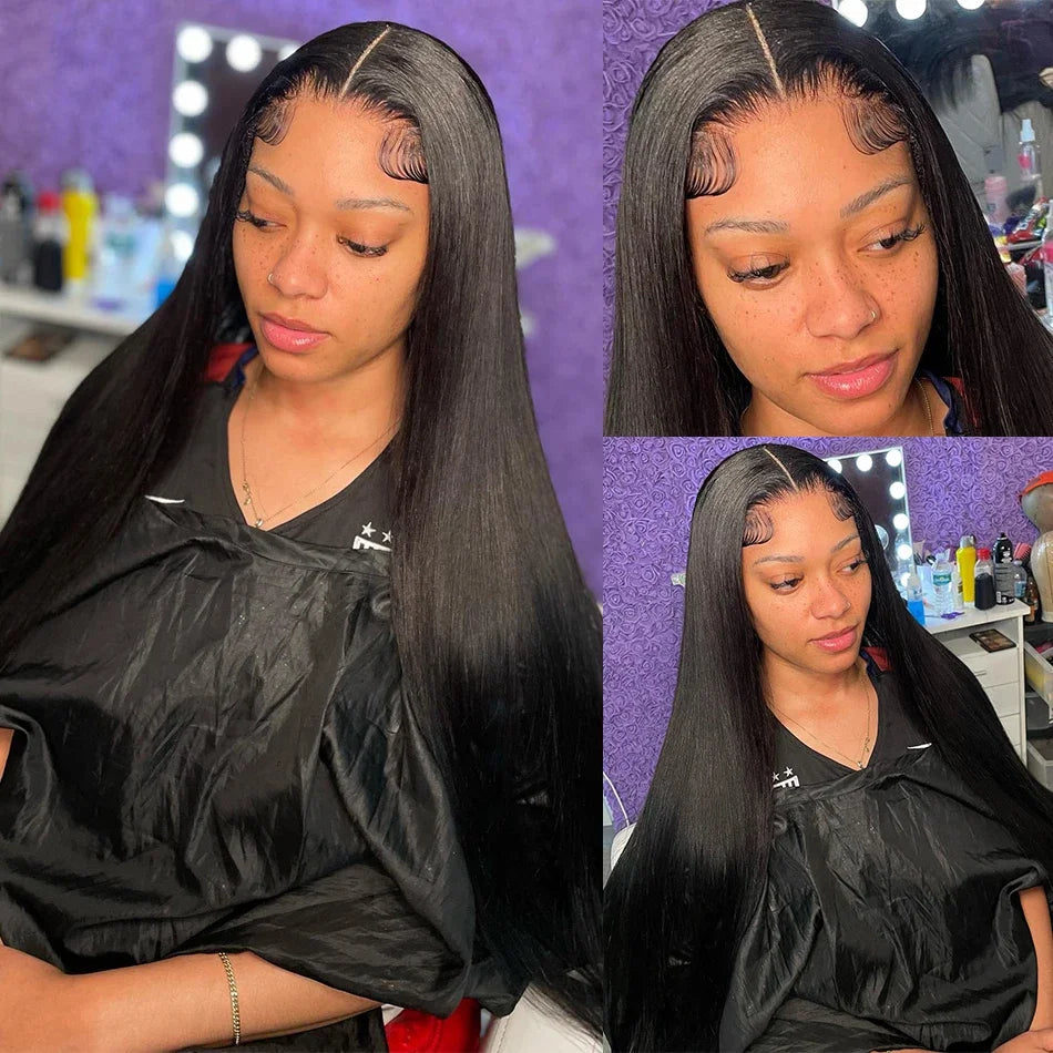 Kelily Glueless Bleached PrePlucked 4x4 5x5 Closure Wigs Brazilian Virgin Straight Front Lace Wigs Beginner Friendly