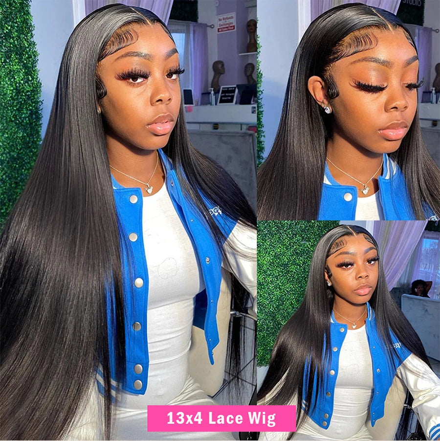 Kelily 13x4 HD Lace Frontal Wigs Silk Straight Human Hair Healthy Virgin Hair Pre Plucked With Natural Baby Hair For Women