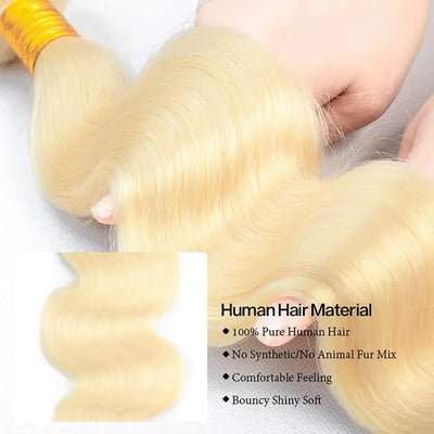 Brazilian Hair 613 Blonde Ombre Hair Body Wave 3 Bundles Human Hair Weaves