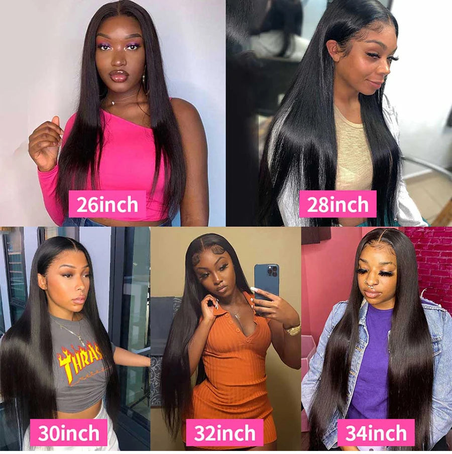 Kelily 13x4 HD Lace Frontal Wigs Silk Straight Human Hair Healthy Virgin Hair Pre Plucked With Natural Baby Hair For Women