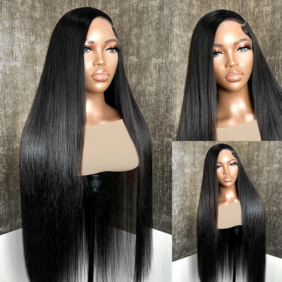 13x4 HD Full Lace Frontal Wigs Healthy Virgin Hair Pre Plucked With Natural Baby Hair For Women