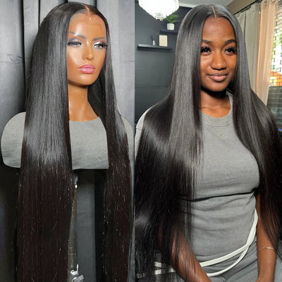 13x4 HD Full Lace Frontal Wigs Healthy Virgin Hair Pre Plucked With Natural Baby Hair For Women