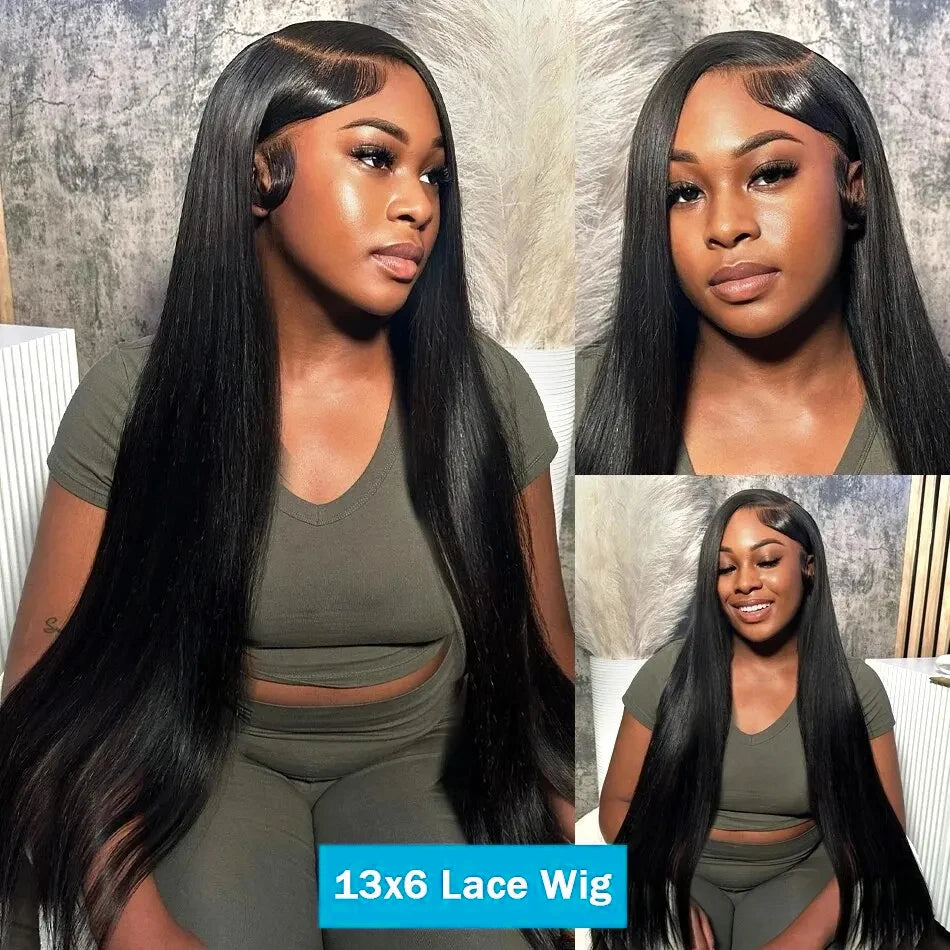 13x4 HD Full Lace Frontal Wigs Healthy Virgin Hair Pre Plucked With Natural Baby Hair For Women