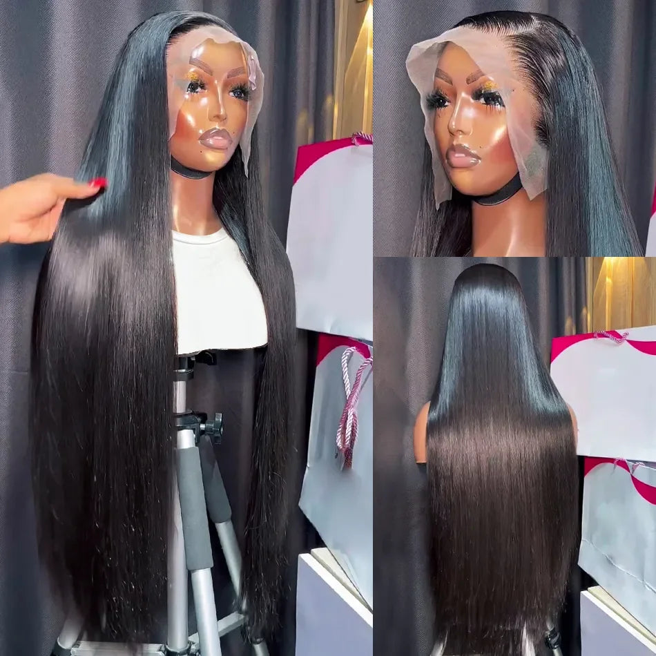 13x4 HD Full Lace Frontal Wigs Healthy Virgin Hair Pre Plucked With Natural Baby Hair For Women