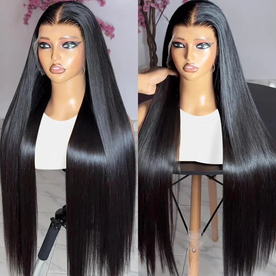 13x4 HD Full Lace Frontal Wigs Healthy Virgin Hair Pre Plucked With Natural Baby Hair For Women