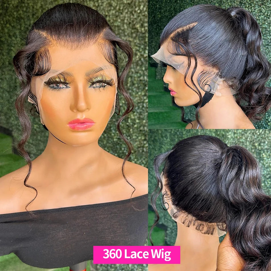 Kelily 360 Lace Wig Brazilian Body Wave Virgin Human Hair Wigs Breathable Lace Wig