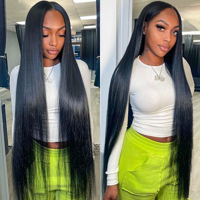 Kelily Upgrade Pre Cut 5X5 Lace Glueless Straight HD Lace Wear Go Closure Wig With Pre-plucked Edges