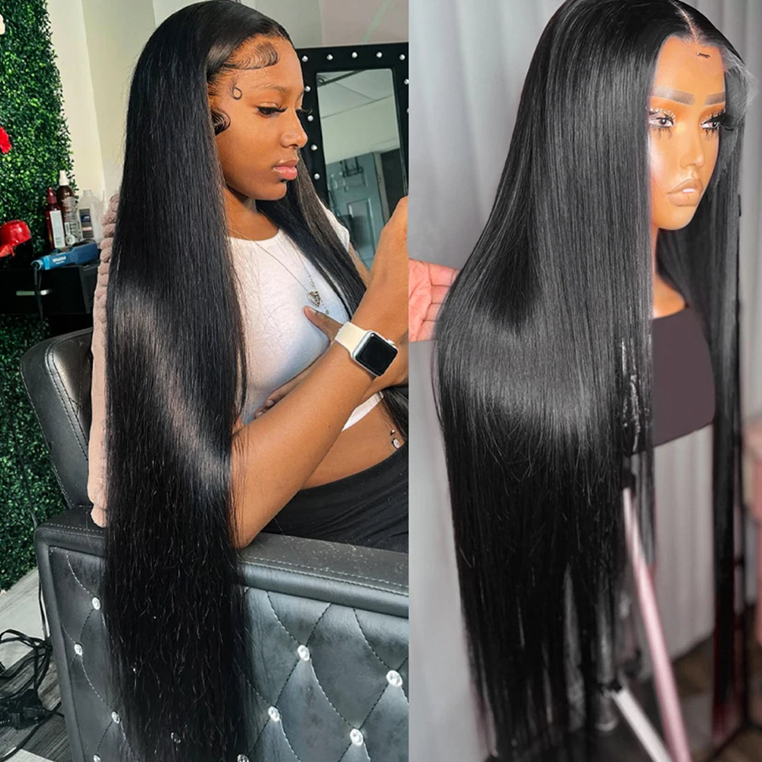 Kelily Upgrade Pre Cut 5X5 Lace Glueless Straight HD Lace Wear Go Closure Wig With Pre-plucked Edges