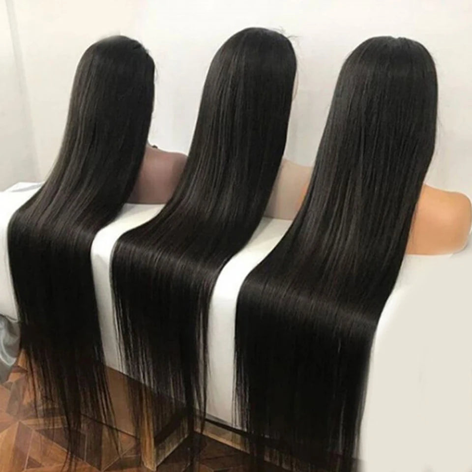 Kelily HD Lace Closure Pre Plucked Long Straight Human Hair Wigs Brazilian  For Women