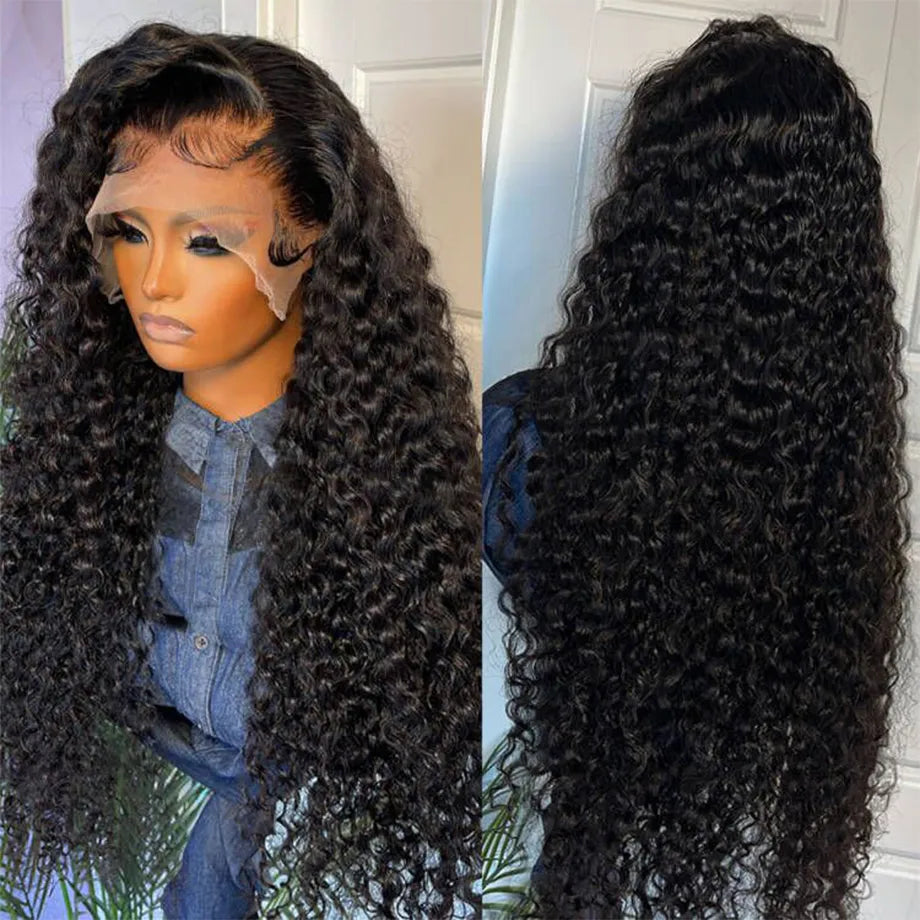 Kelily 13x4 13x6 HD Lace Frontal Wigs Deep Curly Human Hair Healthy Virgin Hair Pre Plucked With Natural Baby Hair For Women