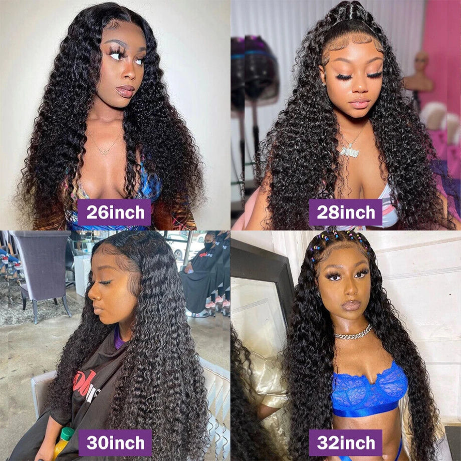 Kelily 13x4 13x6 HD Lace Frontal Wigs Deep Curly Human Hair Healthy Virgin Hair Pre Plucked With Natural Baby Hair For Women