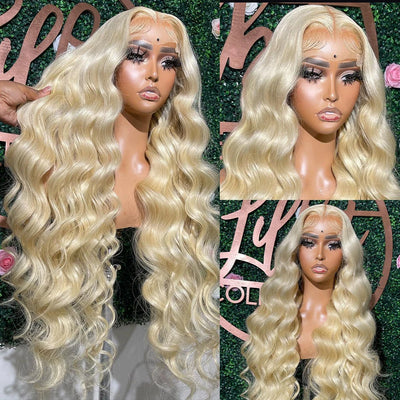 613 Body Wave Wigs Human Hair Honey Blonde 13x4 13x6 HD Lace Frontal Wigs For Women PrePlucked Baby Hair