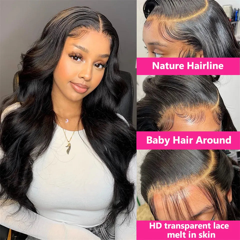 Body Wave  4x4 5x5 13x4 13x6 Lace Closure/Frontal Wig Density 180% Transparent Human Hair Lace Frontal Wig Sale