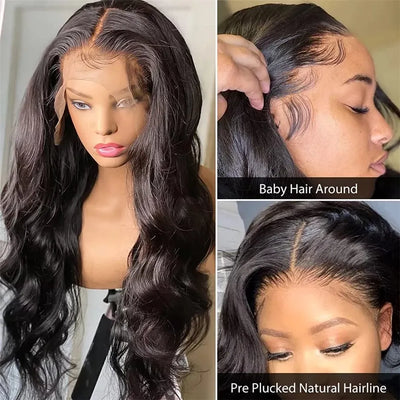 Body Wave  4x4 5x5 13x4 13x6 Lace Closure/Frontal Wig Density 180% Transparent Human Hair Lace Frontal Wig Sale