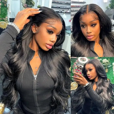 Body Wave 13x4 HD Swiss Lace Frontal Wig Melted Into All Skin Tones Human Hair For Woman