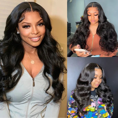 Body Wave 13x4 HD Swiss Lace Frontal Wig Melted Into All Skin Tones Human Hair For Woman