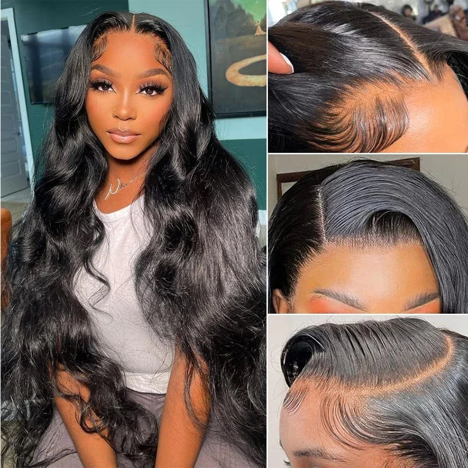 Body Wave 13x4 HD Swiss Lace Frontal Wig Melted Into All Skin Tones Human Hair For Woman