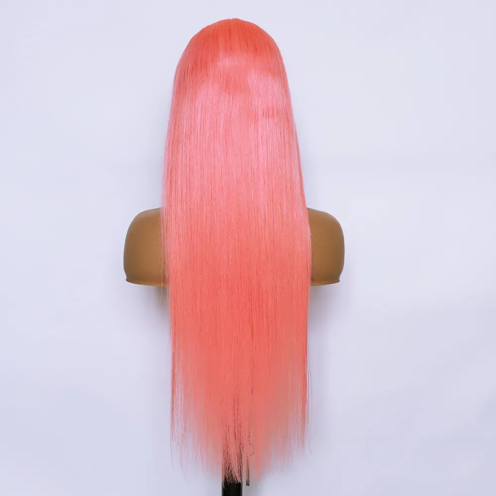 Pink Wig 13x4 5x5 4x4 Human Hair Lace Front Wig Virgin Straight Frontal Wig  Colored Human Hair Wigs