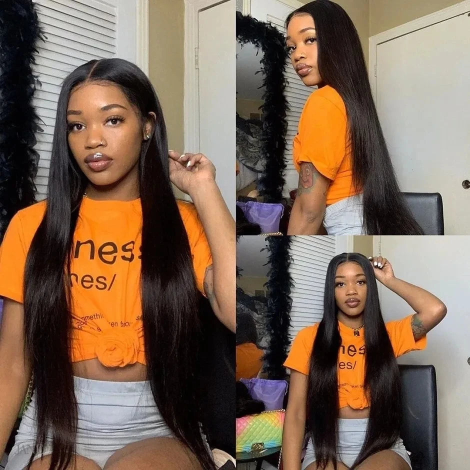 Kelily 6x4.5 HD Lace Wig Glueless Preplucked Human Hair Wigs Ready To Wear And Go Brazilian Bone Straight  For Women