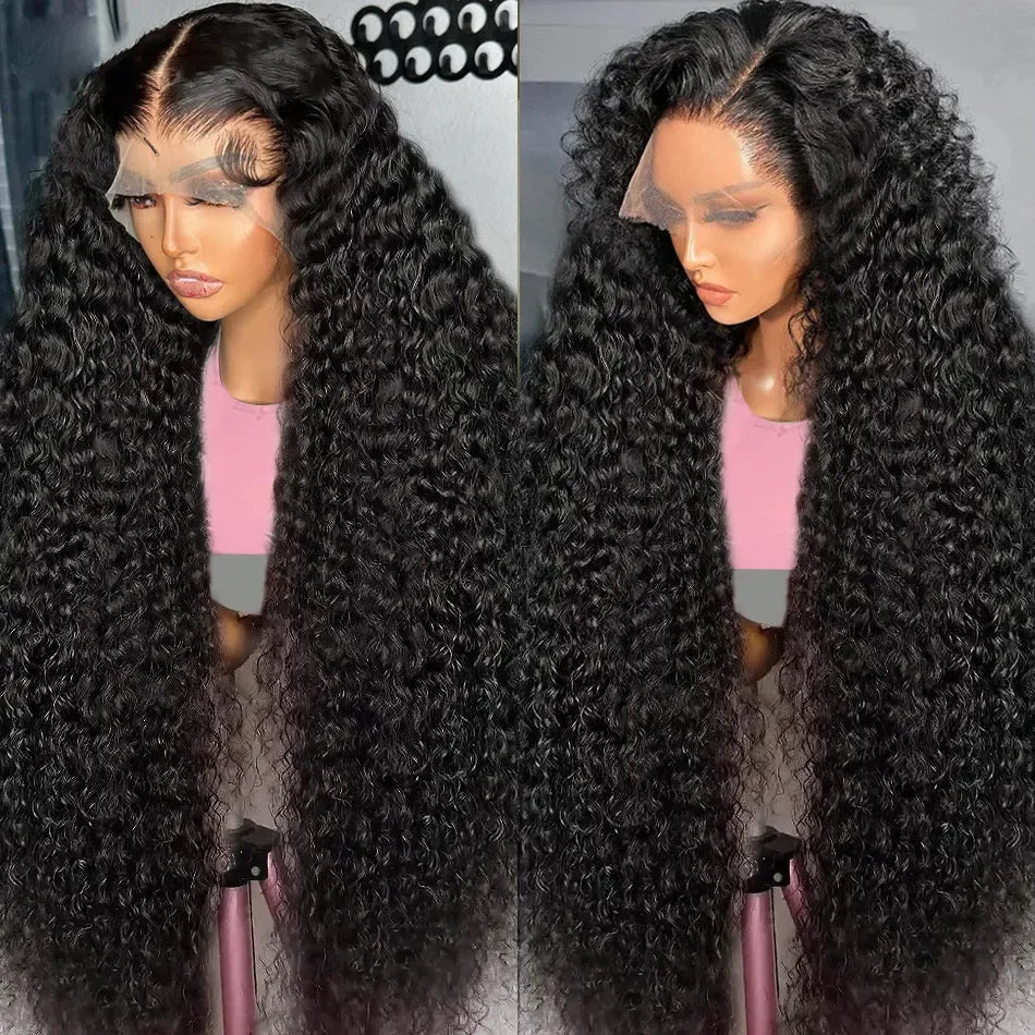 Kelily Upgraded Version 7x5 Glue-free Deep Wave HD Lace Closure Natural Black Beginner Friendly